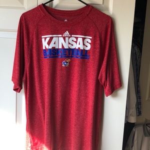 KU Jayhawks basketball adidas tee